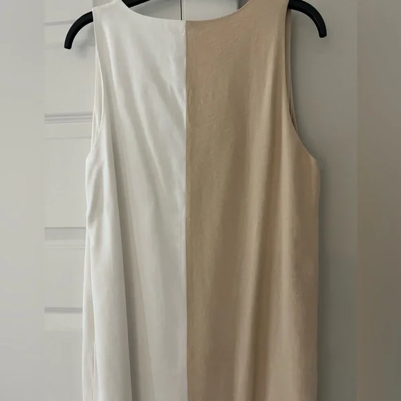 Tuckernuck Pomander Place Sallie Dress • White & Tan • Size M - Picture 5 of 6